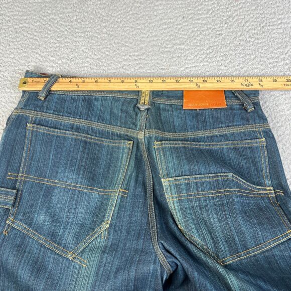 Sean John Jeans Men 34x33  Blue Denim Carpenter Utility Straight Leg Streetwear - Picture 8 of 12